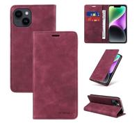 Funda para Realme C75 4G, funda de piel, plegable, con tarjetero, resistente a los golpes, para Realme C75 4G, color rojo