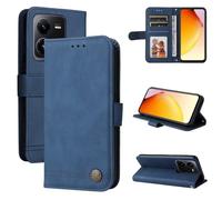 Funda para Realme C75 4G para Realme C75 4G, funda de piel sintética premium para Realme C75 4G, función atril, tarjetero, magnético, funda de piel, funda azul