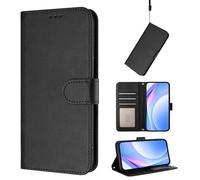 Funda para Realme Note 60 4G / Realme C63 4G / C61 4G, Carcasa de PU Cuero Billetera Cubierta Case Cover con Suporte/Ranura para Tarjeta/Cierre Magnético/Bloqueo RFID, Negro