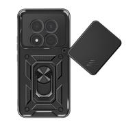 Funda para Redmi Note 15 Pro 5G con tapa de cámara giratoria y soporte anillo