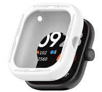 Funda para Redmi Watch 4 Funda Protectora de Silicona Suave Funda Protectora Shell Funda Protectora Marco de Piel para Redmi Watch 4 Smart Watch (Blanco)