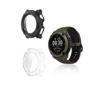 Funda para reloj inteligente COROS Nomad yystao (2 unidades), carcasa rígida para PC con protector de pantalla de cristal 9H, cubierta protectora uniforme completa, negro y transparente