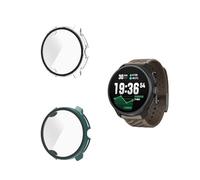 Funda para reloj inteligente Suunto Race 2 yystao más dura con protector de pantalla de cristal 9H, transparente y verde