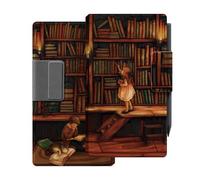 Funda para Remarkable Paper Pro Move 7,3", Cubierta Smart Estampa Biblioteca Premium, activ./desact. automática, Folio Ajuste 1:1, Forro Microfibra, imán Potente (Z-Biblioteca)