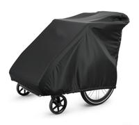 Funda para remolque de bicicleta para niños y mascotas, impermeable Oxford 210D con dobladillo elástico, protección de almacenamiento al aire libre a prueba de polvo, 140 x 84 x 99 cm, color negro