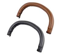 Funda Para Reposabrazos De 2 Piezas Para Cochecito, Funda Protectora De Cuero Pu, Funda Universal Plegable Para Automóvil Con Cremallera, Fácil De Limpiar, Accesorios Para Cochecito(Negro, Marrón).