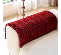 Funda para Reposabrazos De Sofá, Funda De Sofá 1 2 3 Plazas, Fundas Due Acolchada para Chaise Longue Fundas De Pana para Sofa Gruesas, Protector De Cubre Sofa(2 PCS Red,24x24 in(60x60 cm))