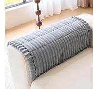 Funda para Reposabrazos De Sofá, Funda De Sofá 1 2 3 Plazas, Fundas Due Acolchada para Chaise Longue Fundas De Pana para Sofa Gruesas, Protector De Cubre Sofa(2 PCS Gray,28x28 in(70x70 cm))