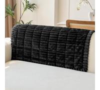 Funda para Reposabrazos De Sofá, Funda Due Acolchada para Chaise Longue,Fundas De Pana Sofá Gruesa, Protector De Cubre Sofa | Microfibra Suave Y Resistente(Black 2 PCS,24x36 in(60x90 cm))
