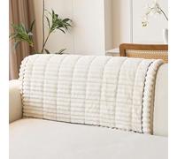 Funda para Reposabrazos De Sofá, Funda Due Acolchada para Chaise Longue,Fundas De Pana Sofá Gruesa, Protector De Cubre Sofa | Microfibra Suave Y Resistente(Cream 2 PCS,24x36 in(60x90 cm))