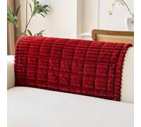 Funda para Reposabrazos De Sofá, Funda Due Acolchada para Chaise Longue,Fundas De Pana Sofá Gruesa, Protector De Cubre Sofa | Microfibra Suave Y Resistente(Red 2 PCS,28x36 in(70x90 cm))