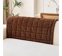 Funda para Reposabrazos De Sofá, Funda Due Acolchada para Chaise Longue,Fundas De Pana Sofá Gruesa, Protector De Cubre Sofa | Microfibra Suave Y Resistente(Brown 2 PCS,32x32 in(80x80 cm))