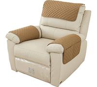 Funda para Reposabrazos De Sofá, Funda para Reposacabezas para Sillón Reclinable, Funda para Sillón 1/2/3 Plaza con Bolsillos, Protector De Muebles Acolchado Antideslizante (Camel,1 Plazas(3pcs))
