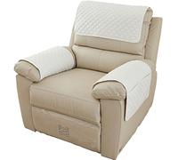 Funda para Reposabrazos De Sofá, Funda para Reposacabezas para Sillón Reclinable, Funda para Sillón 1/2/3 Plaza con Bolsillos, Protector De Muebles Acolchado Antideslizante (Beige,3 Plazas(5pcs))