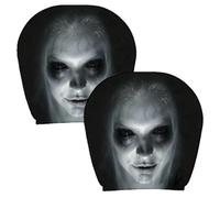 Fûnda Para Reposacabezas Con Cara De Fantasma, 2 Piezas, Decoración Para As