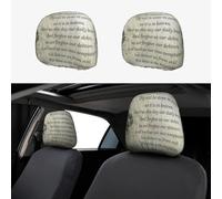 Funda para reposacabezas de Asiento de Coche, 2 Piezas, diseño de Diente de león y el Padre Nuestro, con Bordado Personalizado, Suave y Transpirable, Accesorios de protección para el Coche