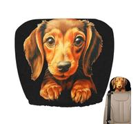 Funda Para Reposacabezas De Asiento De Coche - Protector Para Reposacabezas Delantero Con Estampado De Perro - Protector Elastico Para Interior De Automovil Para Conduccion Comoda SUV Camioneta Autoca