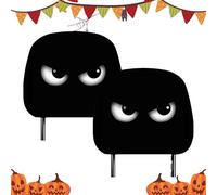 Funda para Reposacabezas de Coche | 2 Piezas Fundas Divertidas De Halloween De Reposacabezas con Ojos Grandes - Decoración Estacional para Otoño, Vacaciones, Viajes, Carreras Y Trayecto
