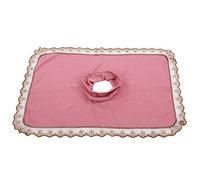 Funda para reposacabezas de mesa de masaje de spa sábana de masaje con orificio para salón de belleza resistente al desgarro cómodo absorbente de agua poliéster respetuoso con el (Rosa)