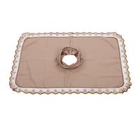 Funda para reposacabezas de mesa de masaje de spa sábana de masaje con orificio para salón de belleza resistente al desgarro cómodo absorbente de agua poliéster respetuoso con el (Bronceado claro)