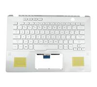 Funda para reposamanos para portátil con teclado de EE. UU., con retroiluminación, sin panel táctil, tamaño 14 pulgadas, plateado, repuesto para ASUS ROG Zephyrus GA401Q GA401 GA401I GA401U
