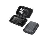 Funda para reproductor MP3 AHENOD G16 de 4 pulgadas, carcasa rígida - Funda portátil con cable USB y tarjeta de memoria, toergy resistente al agua y protección contra impactos, color negro | Práctica
