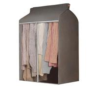 Funda para Ropa Tipo Bolsa para Colgar Ropa Gran Capacidad con Cremallera a Prueba de Polvo Apta para Perchas Color Gris 60x50x90cm/24x20x35in