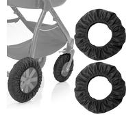 Funda para rueda de cochecito de bebé, accesorios protectores de neumáticos para ruedas de carrito de bebé, reducción de ruido y antiarañazos, 2 piezas (S)