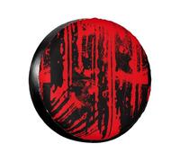 Funda para Rueda de Repuesto con Estampado de Fondo Sangriento, Impermeable, a Prueba de Sol, para remolques, Universal, para remolques, autocaravanas, SUV, crossovers, 16 Pulgadas.