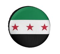 Funda para Rueda De Repuesto con Estampado De La Bandera De La República Árabe Siria Impermeable Universal para Coche Remolque Caravana SUV Camión 15 Pulgadas