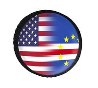 Funda para Rueda de Repuesto con la Bandera de Cabo Verde de EE. UU., Universal e Impermeable, para remolques y autocaravanas.