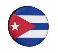 Funda para Rueda De Repuesto De Camión Personalizada con La Bandera De Cuba Impermeable Universal para Remolque RV Camión SUV 16 Pulgadas