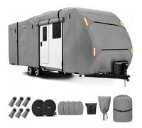 Funda para RV para Heartland RV Pioneer 240RB 2018-2024 | 420D Impermeable Cubierta para Remolque Caravana 27-30Pies | Correas, Ventilación y Cremallera | Camping Almacén Aparcamiento