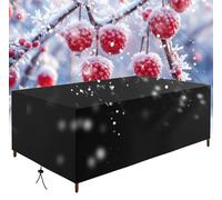 Funda para salón de jardín, muy resistente, 55 x 55 x 45 cm, WxH 420D, Oxford, tela impermeable, funda de mesa de jardín, funda de protección antiUV, resistente al frío, a prueba de viento,