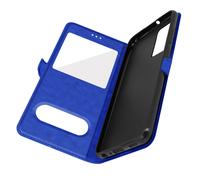Funda para Samsung A52 / A52 5G / A52s Ventana Doble Soporte Vídeo Azul