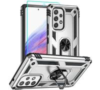 Funda para Samsung A53 5G y Galaxy A53 5G, con protector de pantalla HD, prueba de grado militar a 5 m. de caídas. Funda protectora a prueba de golpes para Samsung Galaxy A53 5G, Plateado