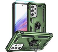 Funda para Samsung A53 5G y Galaxy A53 5G, con protector de pantalla HD, prueba de grado militar a 5 m de caídas. Funda protectora a prueba de golpes para Samsung Galaxy A53 5G, Verde militar