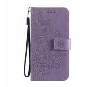Funda para Samsung A56 para Samsung Galaxy A56 Case, Retro Totem Cuero Magnético Premium PU Cuero Flip Case con Tarjetero Cartera Soporte Resistente a Golpes Lila