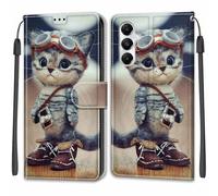 Funda para Samsung Galaxy A05s, Carcasa Libro con Tapa de Cuero Piel Billetera Case Flip Cover con Kickstand, Hebilla Magnetica, Ranuras para Tarjetas Carcasa para Samsung Galaxy A05s Funda