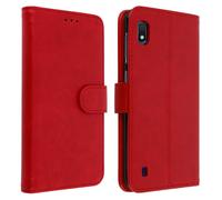 Funda para Samsung Galaxy A10 Cartera Vintage con F. Soporte - Rojo