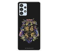 Funda para Samsung Galaxy A13 4G Oficial de Harry Potter Hogwarts Floral Transparente para Proteger tu móvil. Carcasa para Samsung Galaxy de Silicona Flexible con Licencia Oficial de Harry Potter