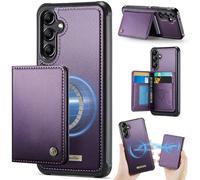 Funda para Samsung Galaxy A14/M44,Cartera MagSafe Magnética con Bloqueo RFID, Funda de Cierre Magnético, Cartera de Cuero PU con Soporte, Ranura para Tarjetas, Case para Galaxy A14/M44, Púrpura