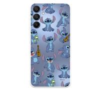 Funda para Samsung Galaxy A15 5G Oficial de Lilo & Stitch Patron Transparente para Proteger tu móvil. Carcasa para Samsung de Silicona Flexible con Licencia Oficial de Disney