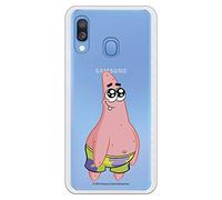 Funda para Samsung Galaxy A20E Oficial de Bob Esponja Patricio Sonriendo para Proteger tu móvil. Carcasa para Samsung de Silicona Flexible con Licencia Oficial de Nickelodeon.