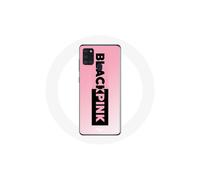 Funda para Samsung Galaxy A21S Blackpink Grupo de K-pop Logo Negro Rosa Fondo Rosa