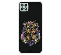Funda para Samsung Galaxy A22 5G Oficial de Harry Potter Hogwarts Floral Transparente para Proteger tu móvil. Carcasa para Samsung de Silicona Flexible con Licencia Oficial de Harry Potter