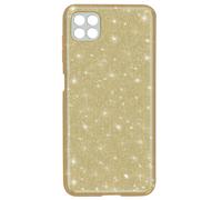 Funda para Samsung Galaxy A22 Purpurina Extraíble Silicona Semirrígida Dorado
