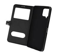 Funda para Samsung Galaxy A22 Ventana Doble Soporte Vídeo Negro