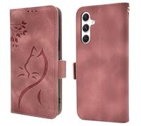 Funda para Samsung Galaxy A25 Funda de Piel Soporte Tarjetero Carcasa Protectora con Tapa Flip Magnética Samsung Galaxy A25 5G Rosa