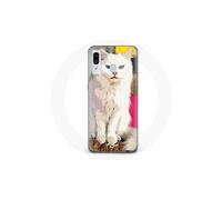 Funda para Samsung Galaxy A30 Turco de Van Chat Blanco con ojos azules y amarillos